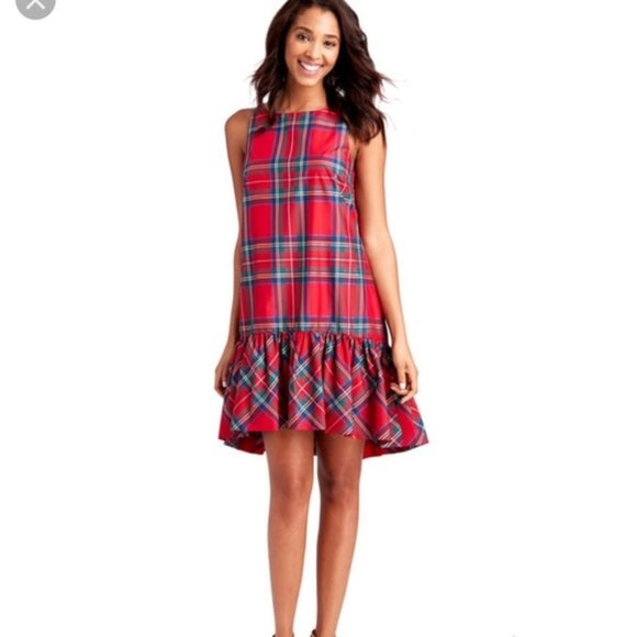 vineyard vines red plaid dress